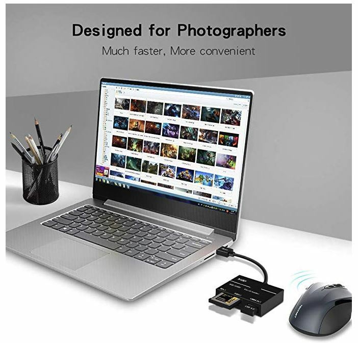Camera XQD SD Memory Card Reader USB 3.0 Hub Adapter For Sony/Nikon/Canon/Lexar