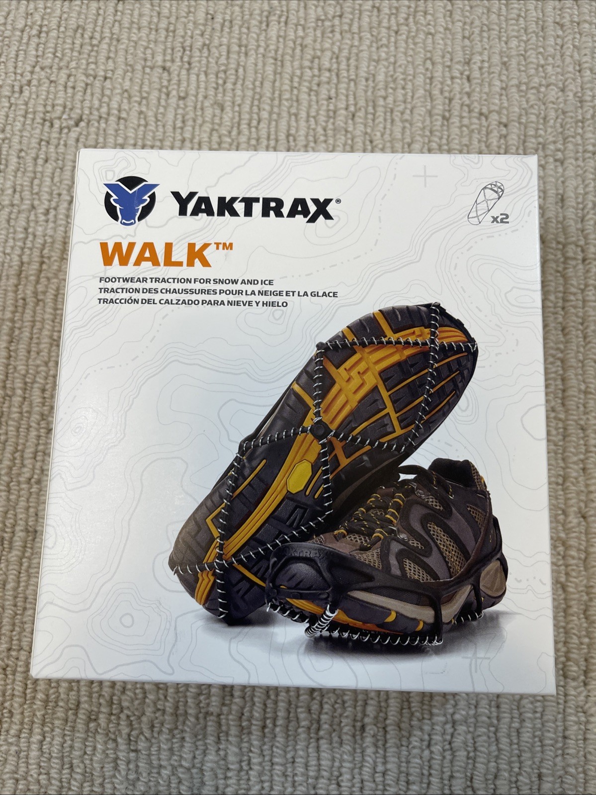 Yaktrax Walk Footwear Traction For Snow And Ice One Pair Black Size Small