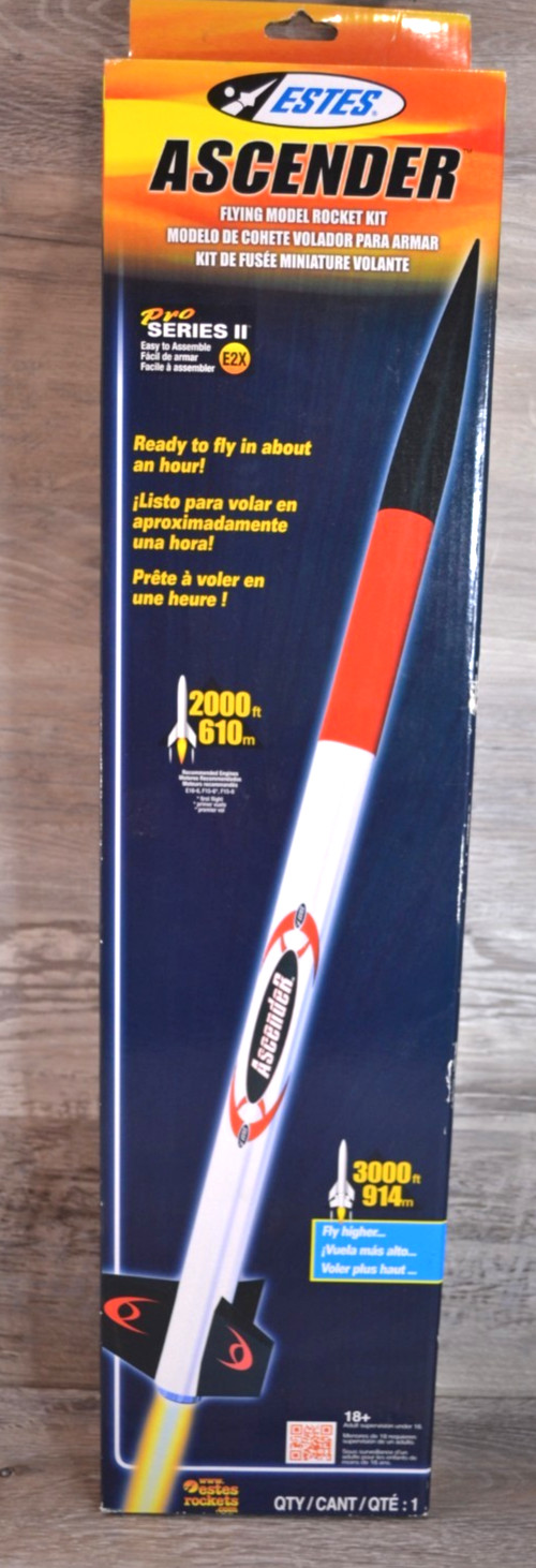 Estes Ascender #9706 Flying Model Rocket Pro Series II Free Shipping! NOB.