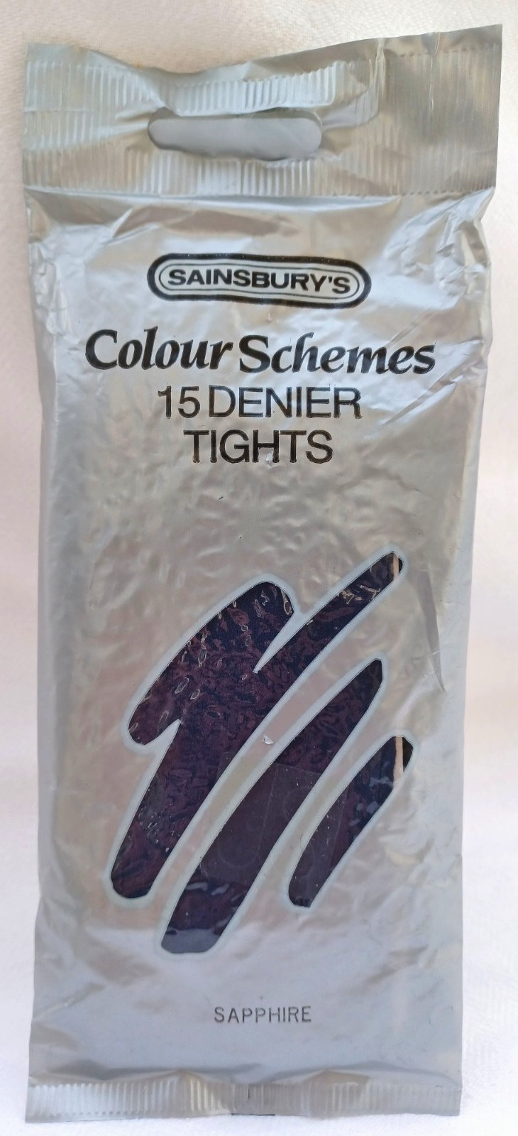 Sainsburys 1990s Vintage 15 Denier Leg 35 Denier Pantie Tights Sapphire 42" Hip
