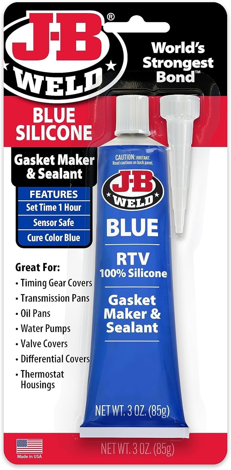 Reliable 3 oz. RTV Silicone Sealant - Blue for Automotive & Household Use