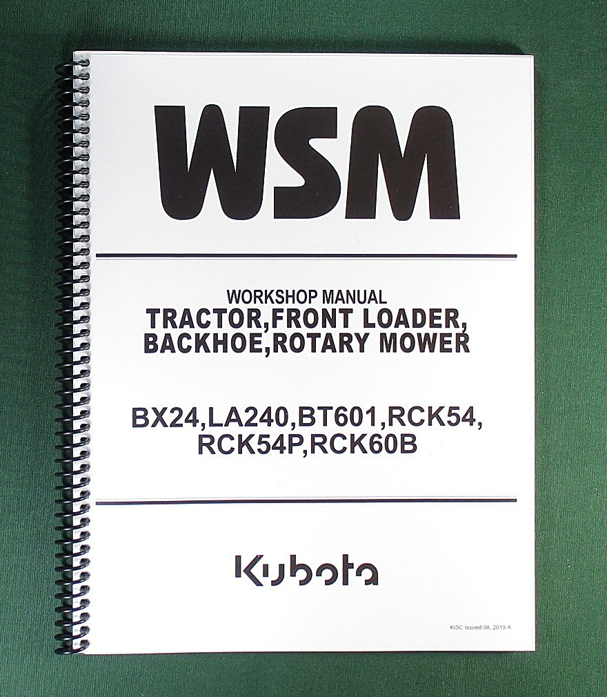 Kubota BX24 Workshop Manual: Full Color & Protective Covers!