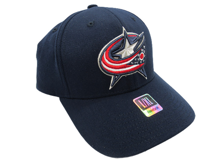 New Columbus Blue Jackets Mens Sizes S/M-L/XL Blue Reebok Fitmax Flex Fit Hat
