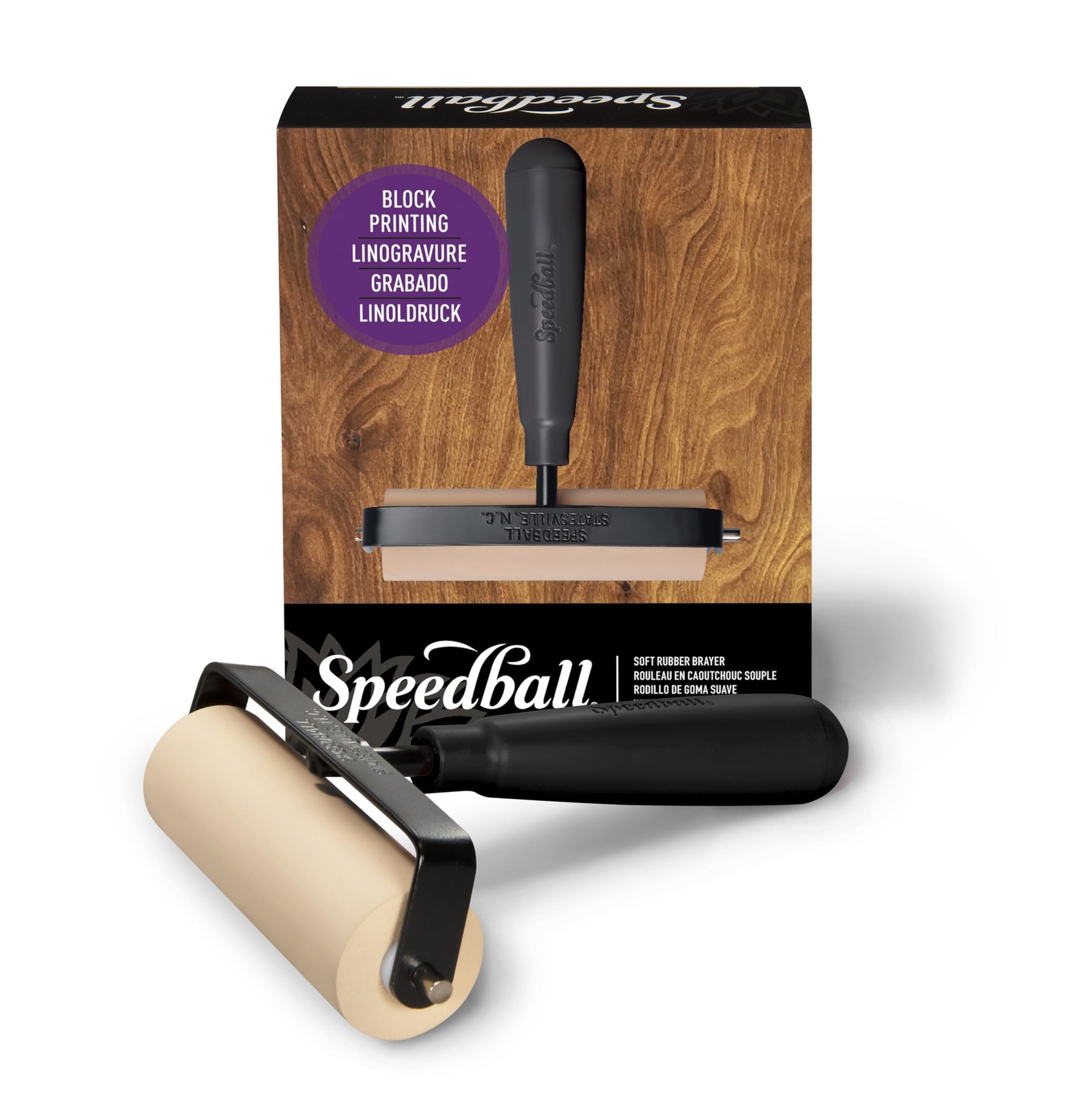 Deluxe Soft Rubber Brayer, 4Inch, Special Edition Black