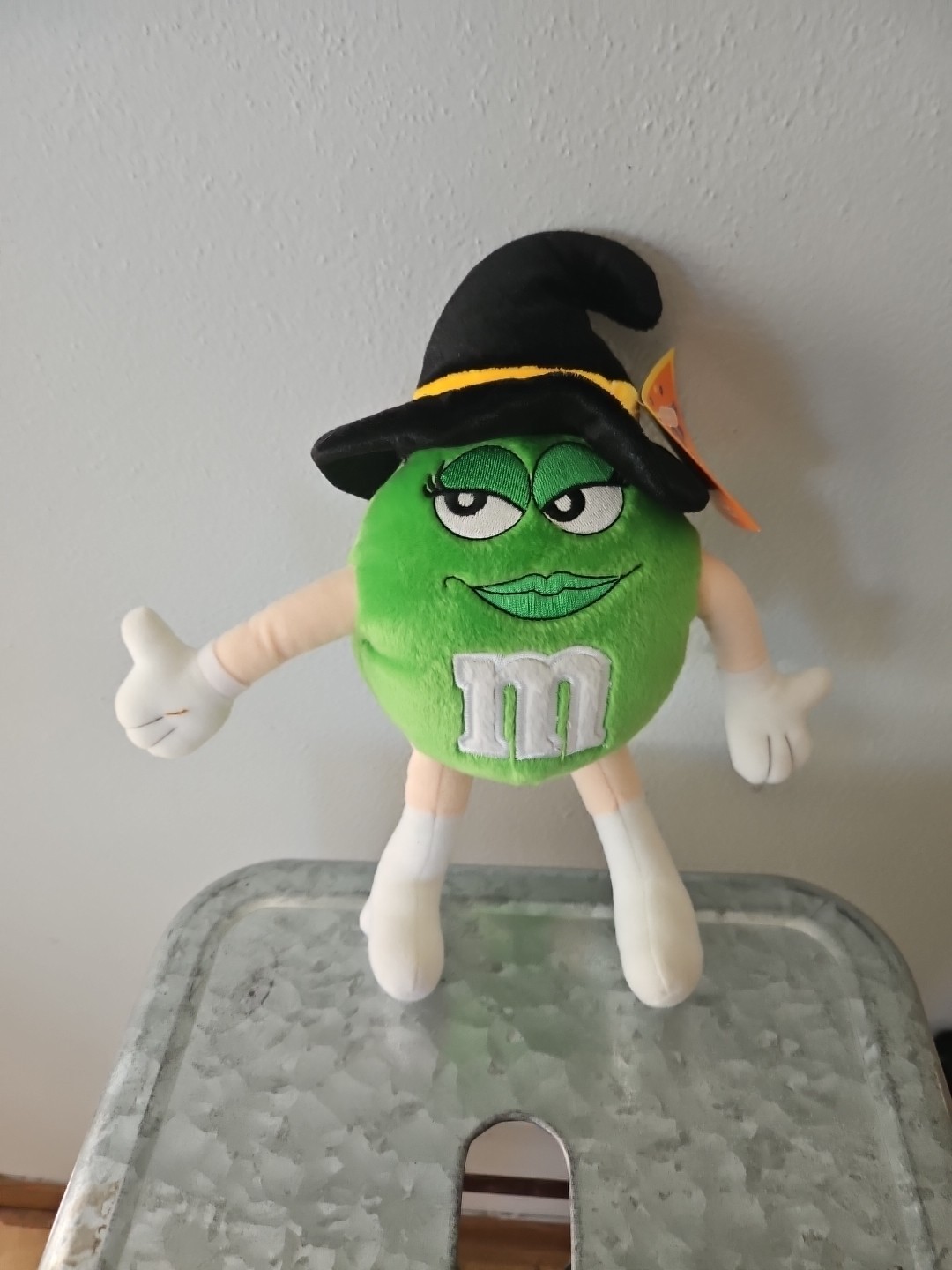 M&M's Green Witch Plush Toy Halloween Edition Vintage 2002