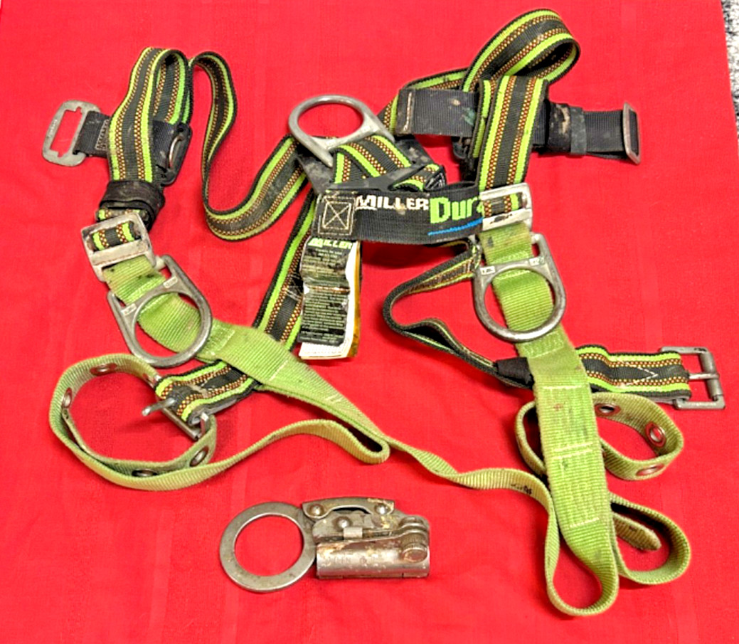 Honeywell Miller DuraFlex Safety Harness Fall Protection & Miller 5/8” Rope Grab