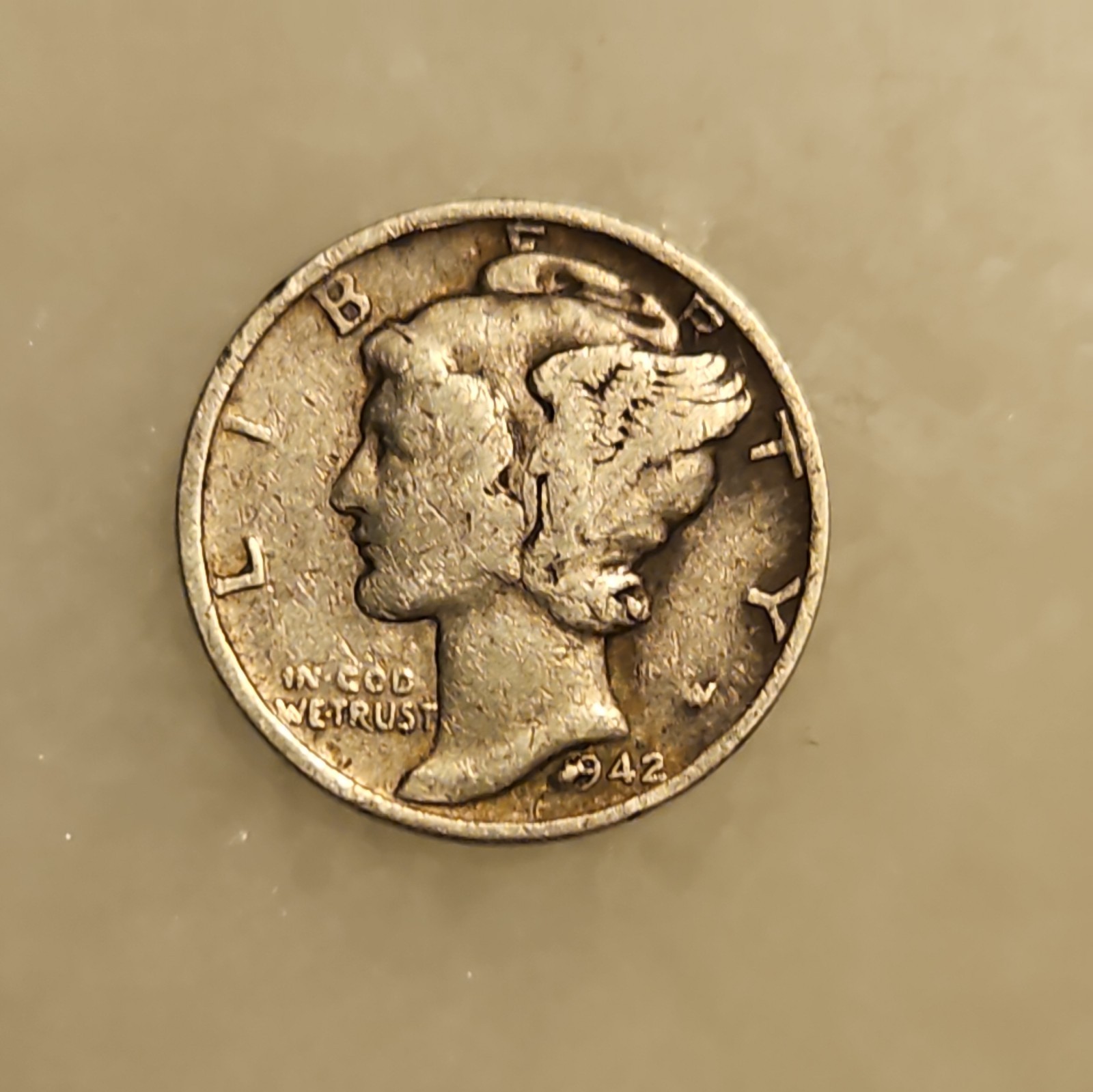 1942 Mercury Dime (No Mint Mark) RARE mint error date