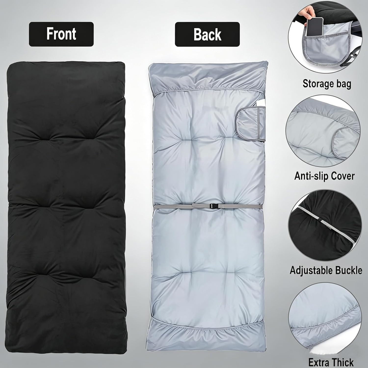Cot Mattress Pad-Cot Pads for Camping, Cot Mattress Topper, Camping Mattress Sle