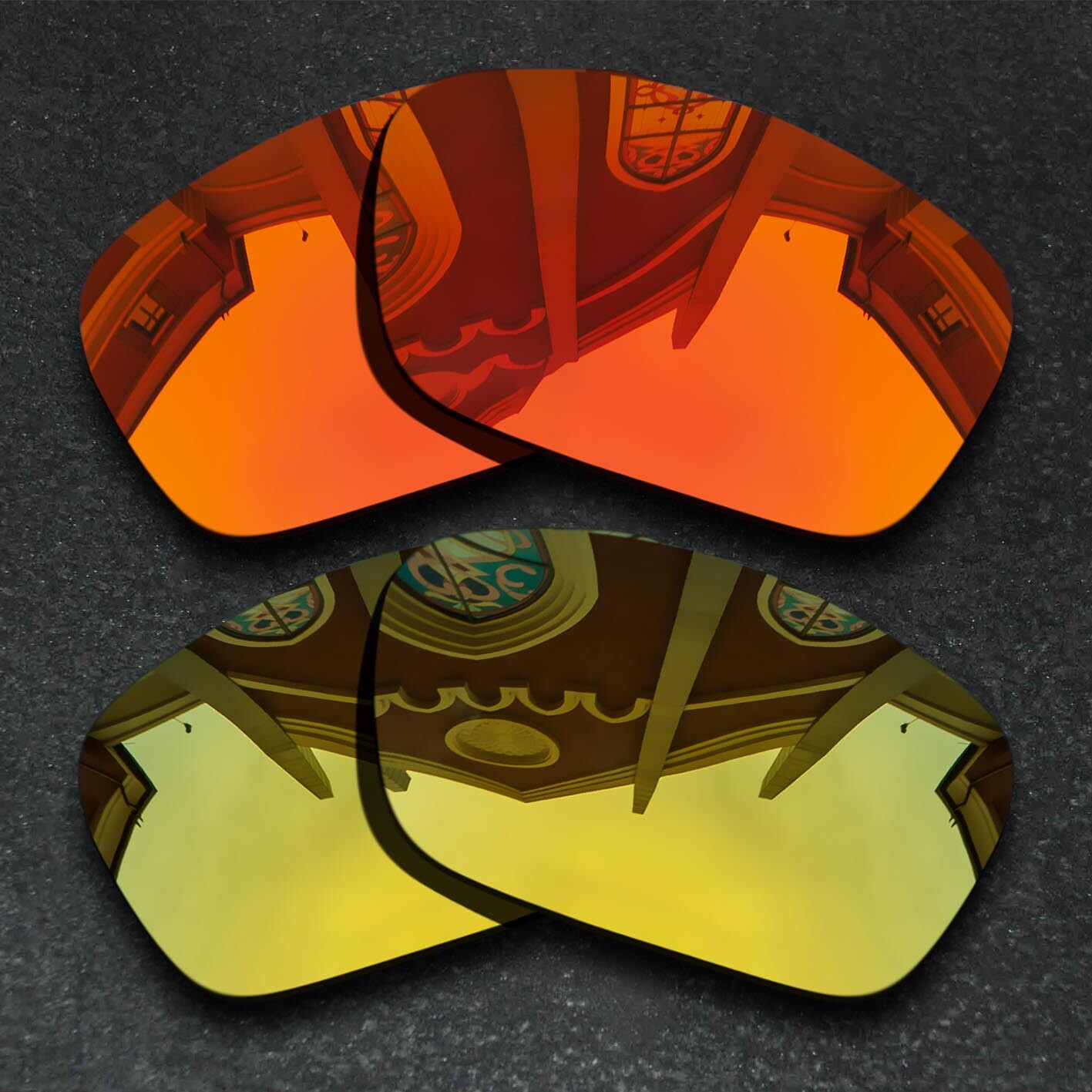 Orange&Gold Polarized Replacement Lenses For-Oakley Tinfoil