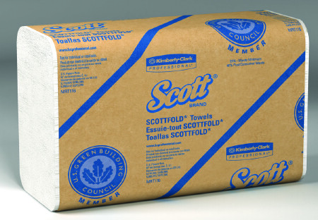 Scott Scottfold Paper Towel Multi-Fold #01960 8.1 X 12.4in 4375/Pack, 4 Packs