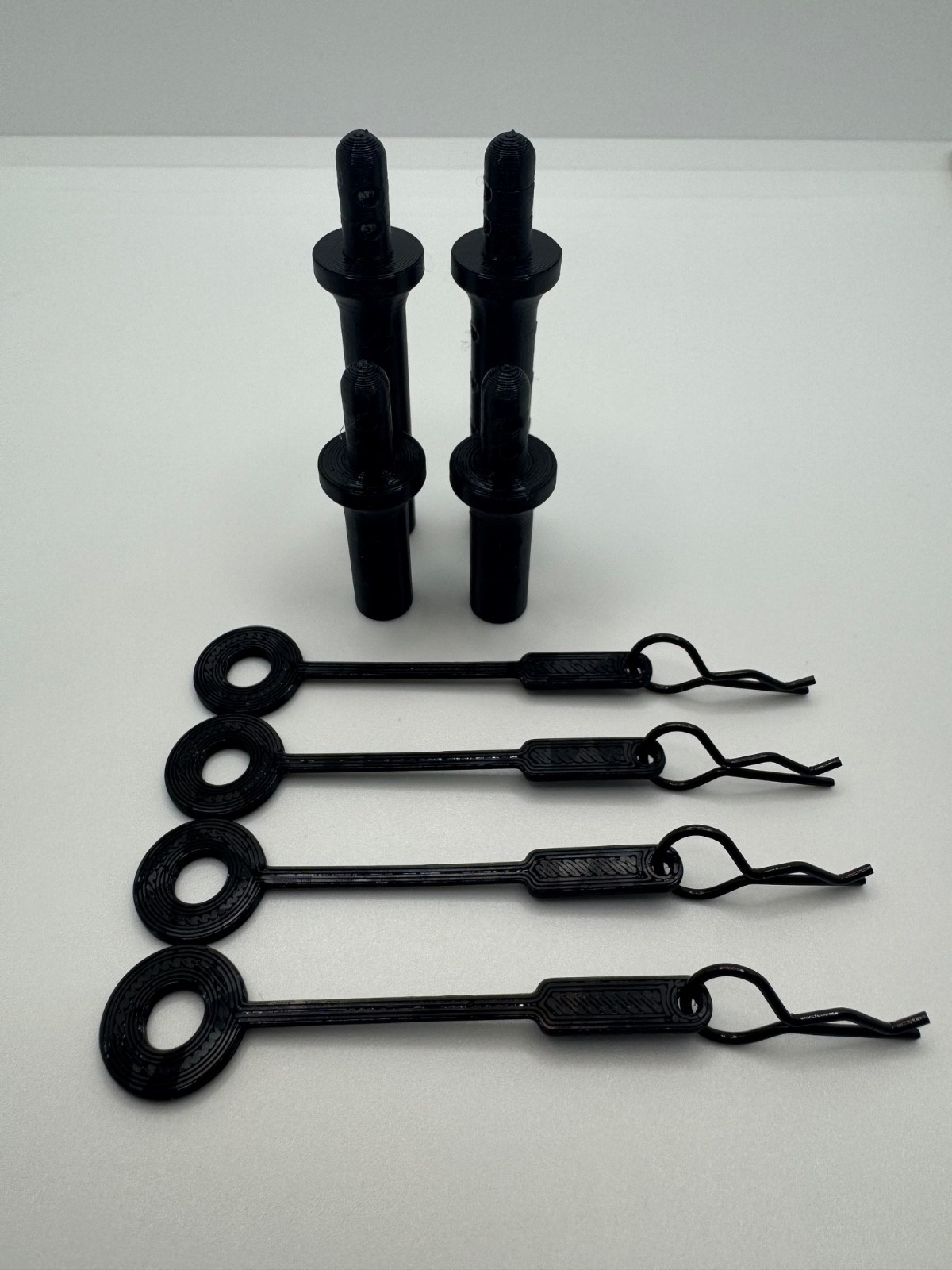 24PC Plastic RC Body Post Extension Mount  1/10 With Body Clips & Protectors