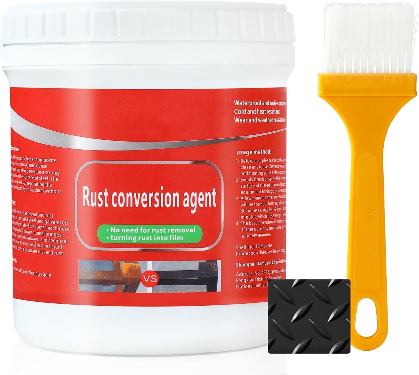 Rust Conversion Agent 300g, Multi-Functional Anti-Rust Paint, Black