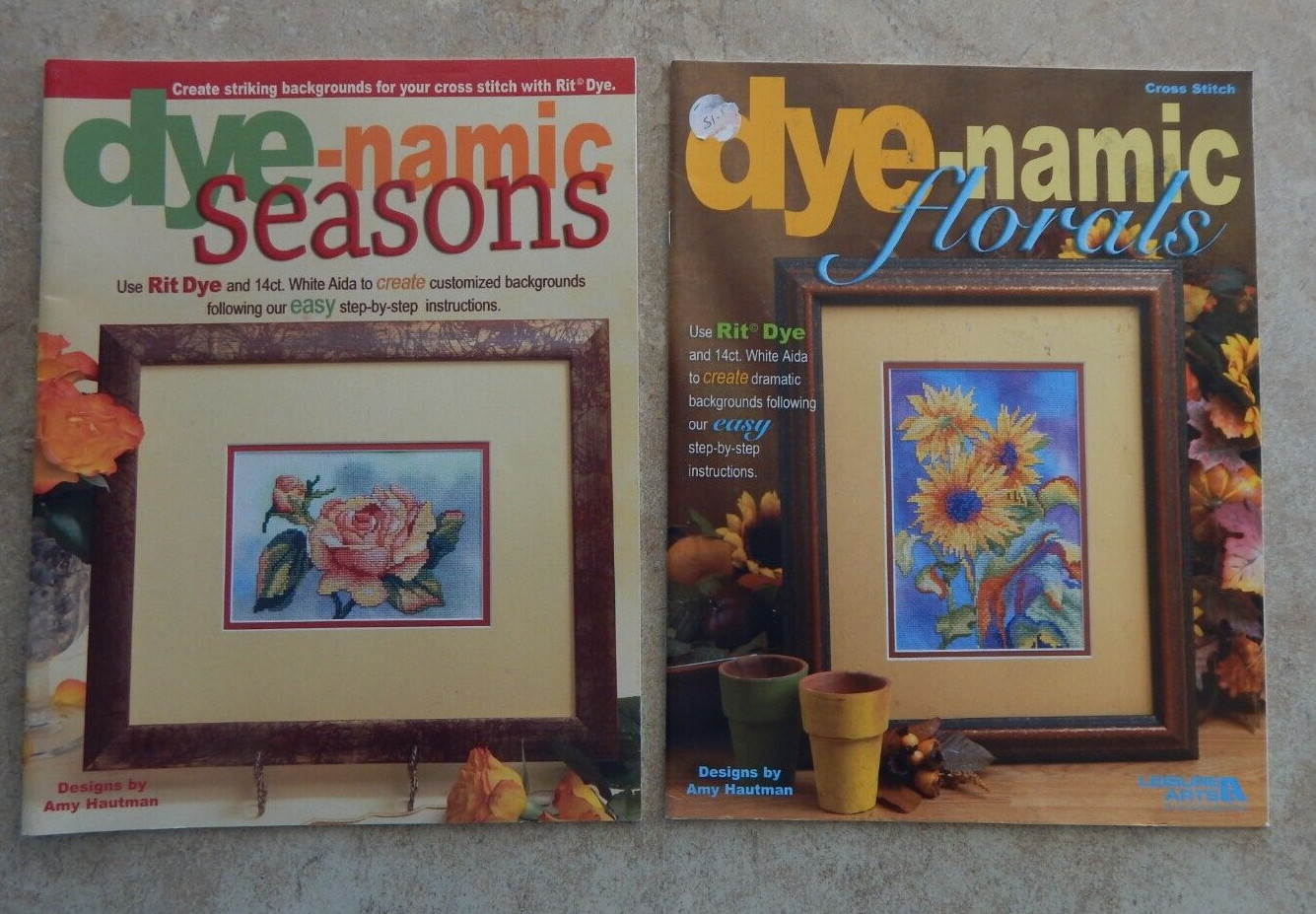 Dye-namic Cross Stitch Pattern Booklets/Magazines Seasons Florals Crafting