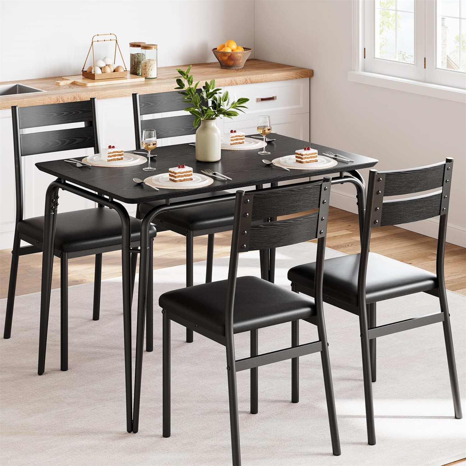 ⭐☑️Dining Table 5 Piece Kitchen & Dining Room Sets for Small Space Table and Ch
