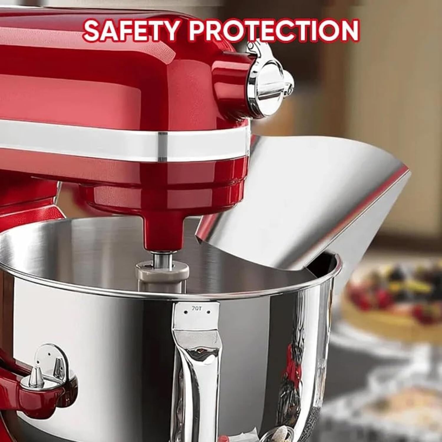 Stainless Steel Pouring Shield for Stand Mixer Versatile Shield Food Processing