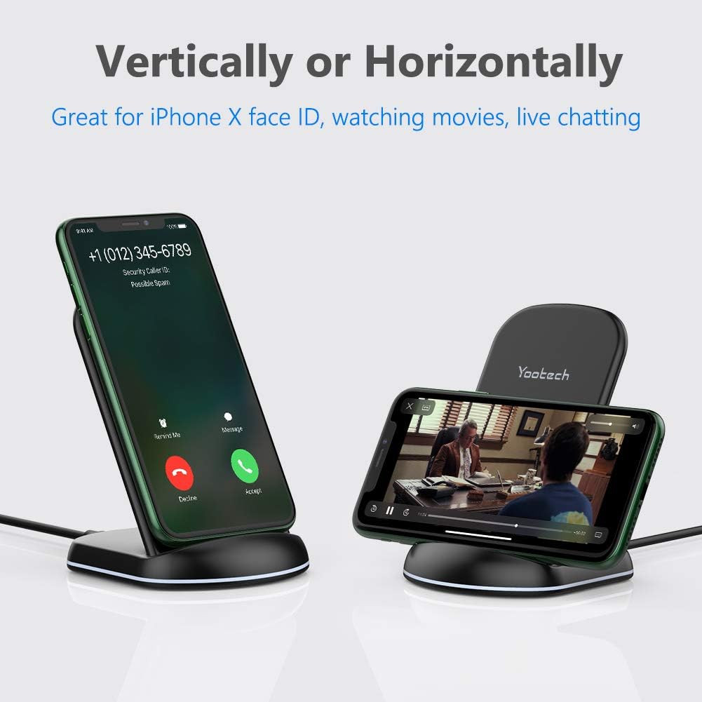 Yootech [2 Pack] Wireless Charger,10W Max Wireless Charging Stand,Compatible wit