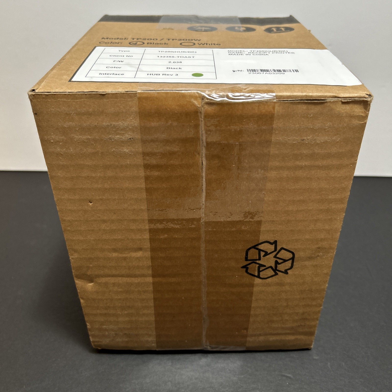 NEW Toast TP200 Receipt Printer Black HUB Rev 3 (2.038) Thermal POS