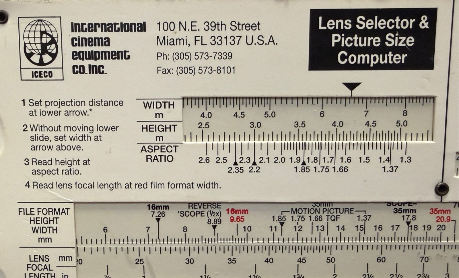 ICECO 16-35-& 70mm Lens & Screen Calculator-New
