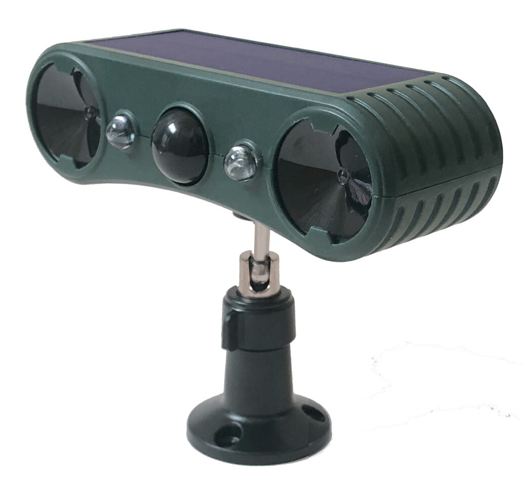 Premium Solar-Powered Motion Sensor Alarm With 130dB Siren Red Blue Strobe