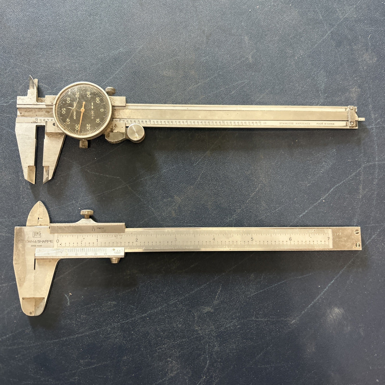 Vintage Brown & Sharpe 7" Caliper - Swiss Made - 577 Stainless  (plus 1 Extra)