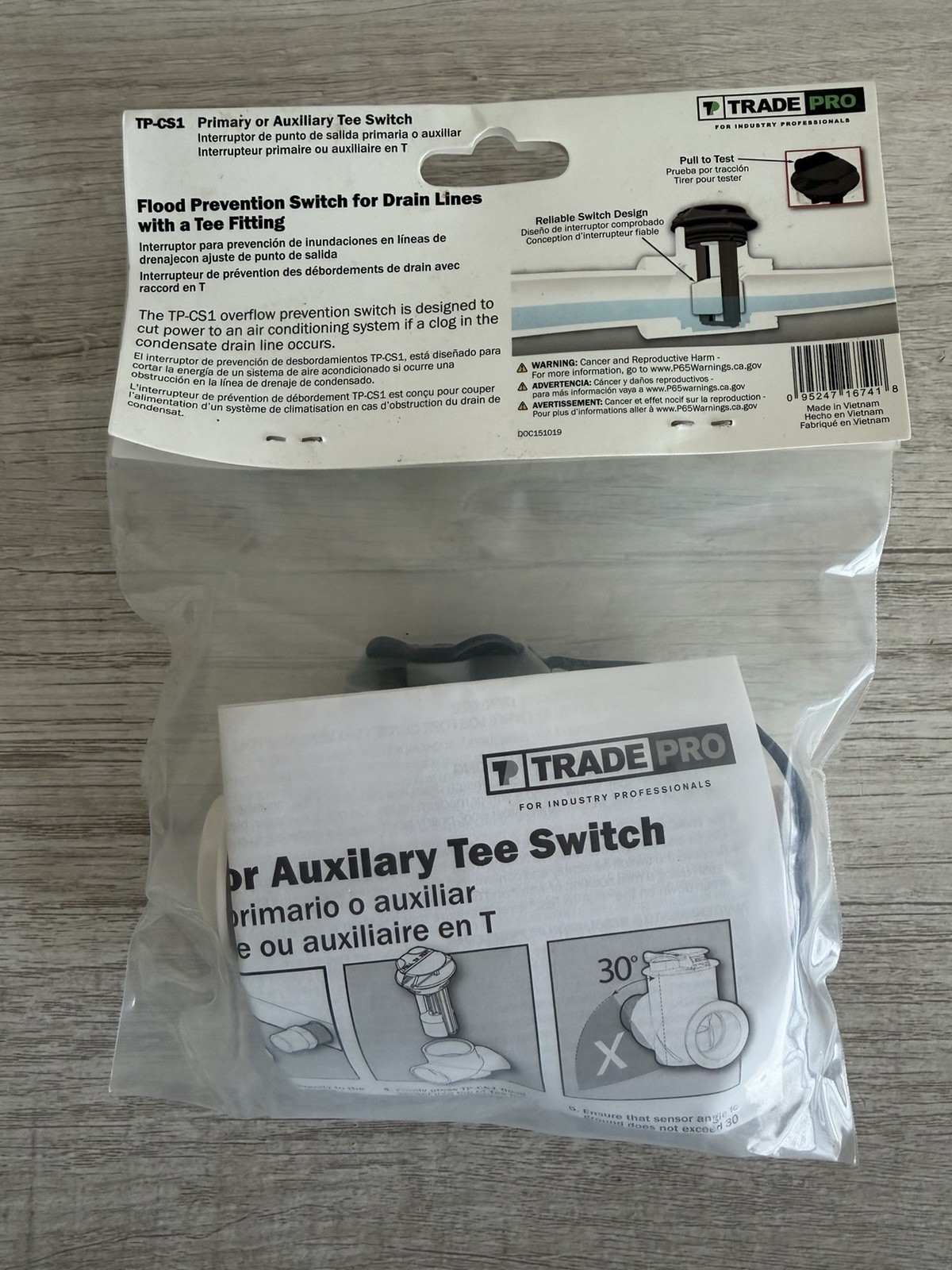 Trade Pro TP-CS1 Condensate Drain Line Switch Tee