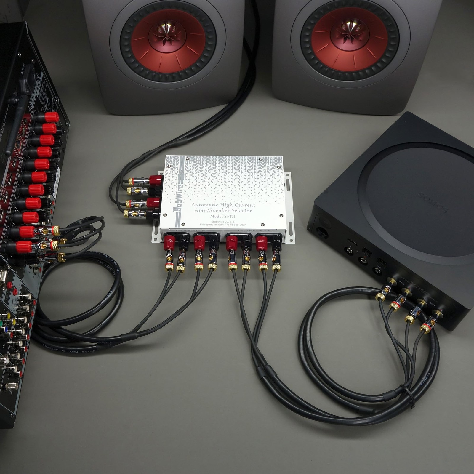 Automatic Amp/Speaker Selector by BobWire, Model SPK1 - Switch Operates by Audio