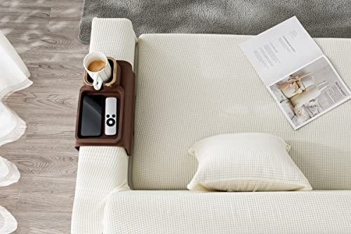 Couch Cup Holder Tray, Elimiko Silicone Anti-Spill and Anti-Slip Recliner Table