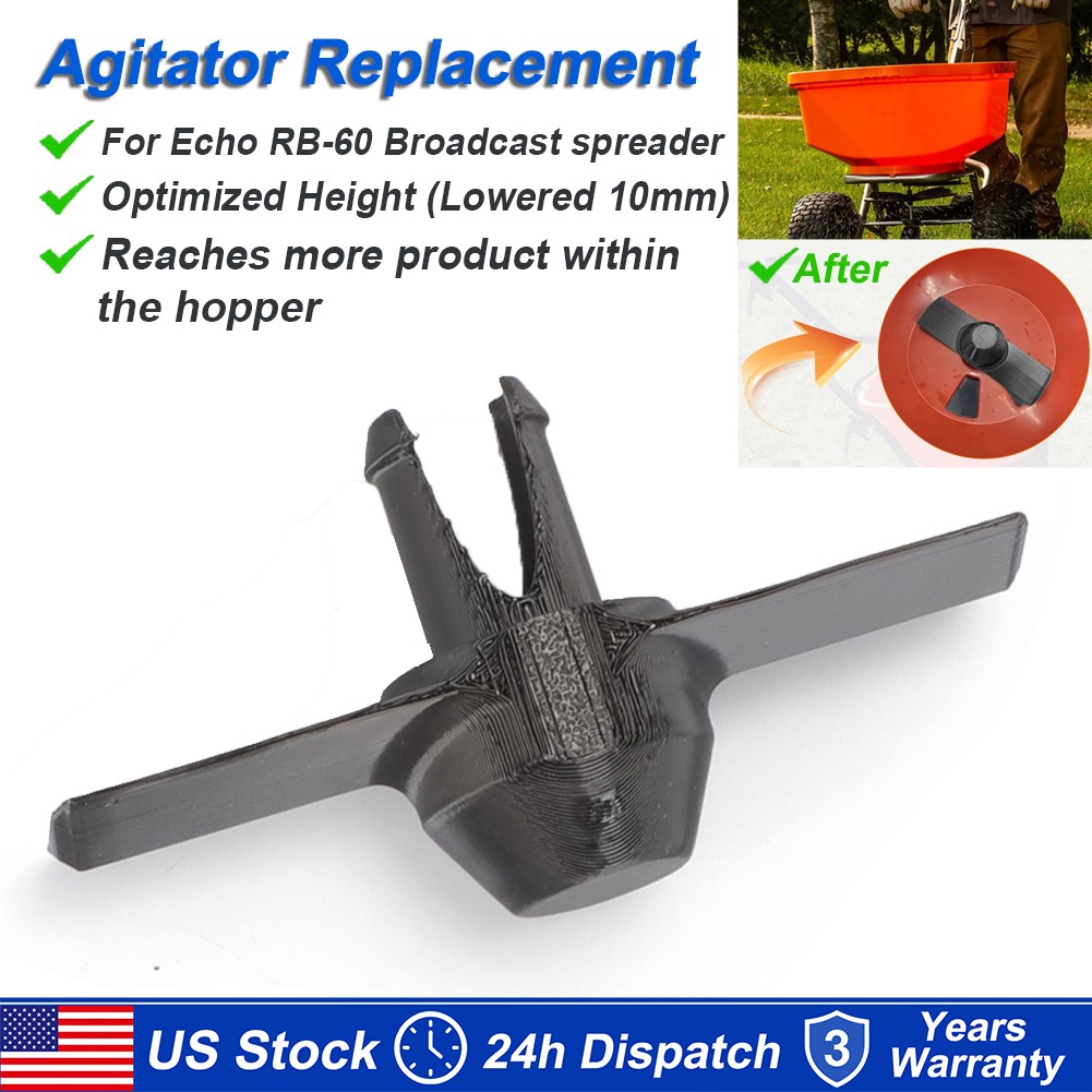 Upgraded Agitator Replacement Part For Echo RB-60 Broadcast Spreader Longer Arms