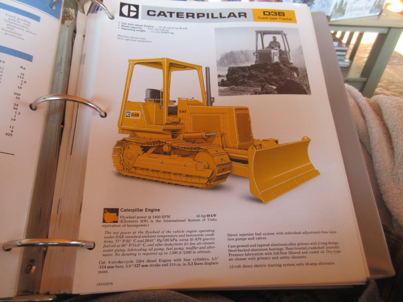 Caterpillar D3B Crawler Dozer Brochure 6 page