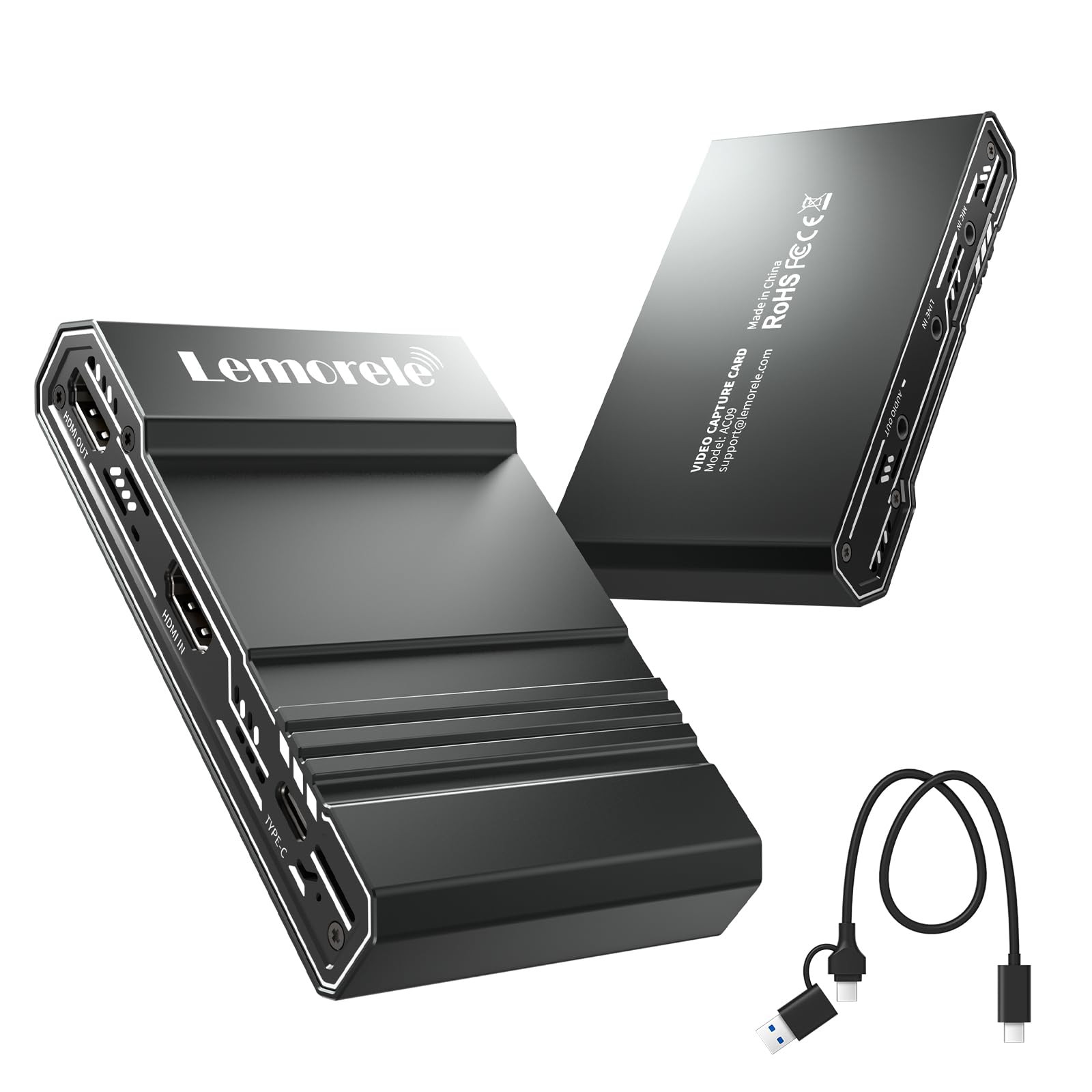 4K HDMI Game Capture Card - 4K@60Hz HDMI Loop Out, USB-C Video Capture Device...