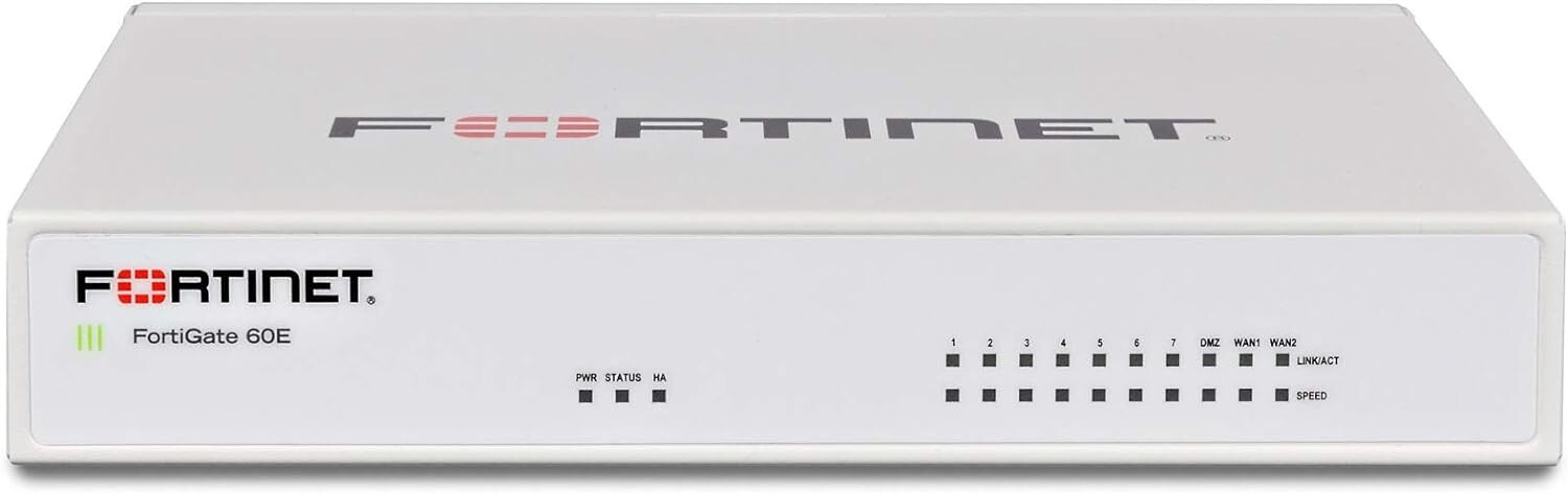 Fortinet Fortigate-60E Network Security Firewall Initialized FG-60E w/Adapter JP