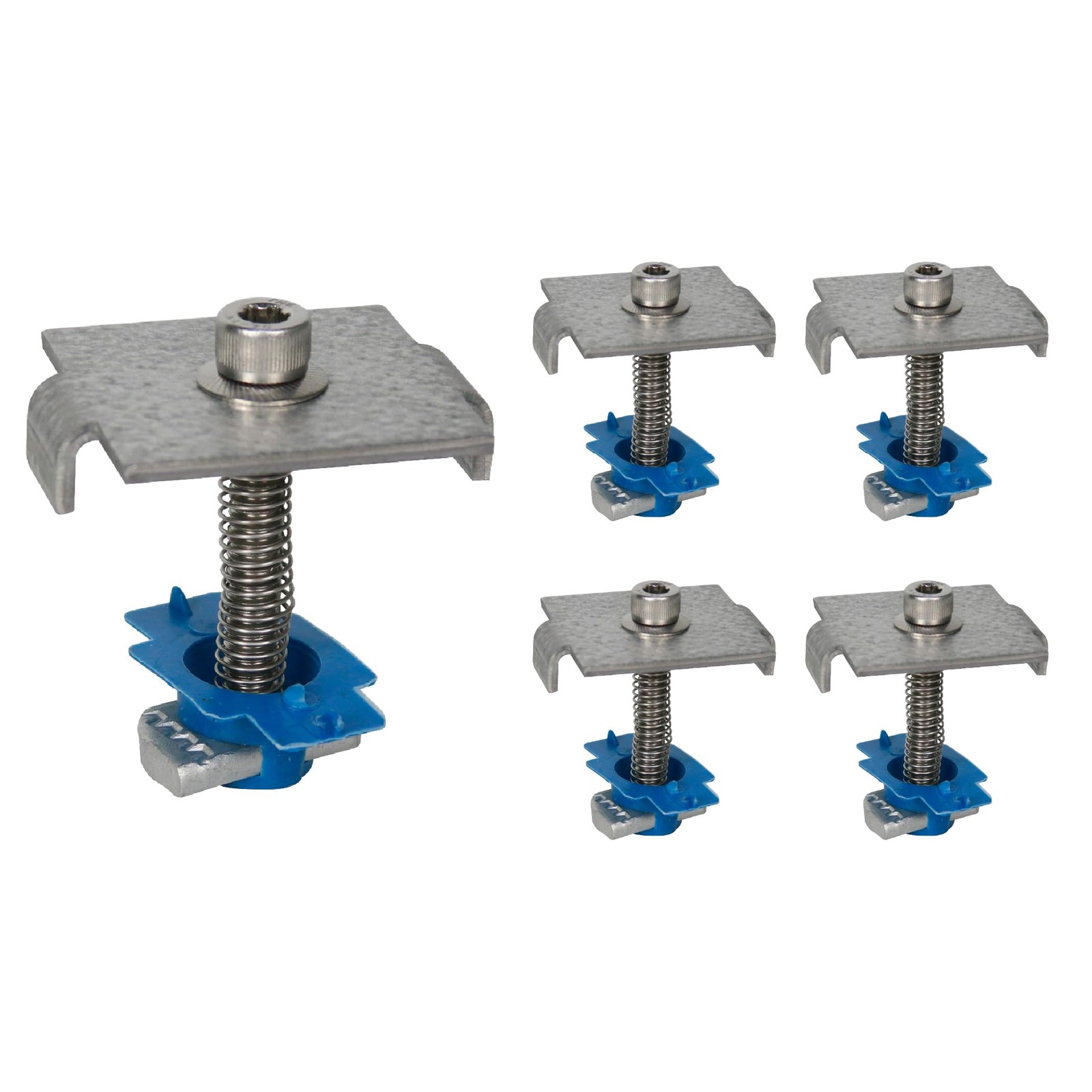 Adamax SPMC158-5PK Solar Panel Mid Clamps for 1-5/8 in. Steel Strut Channel, ...