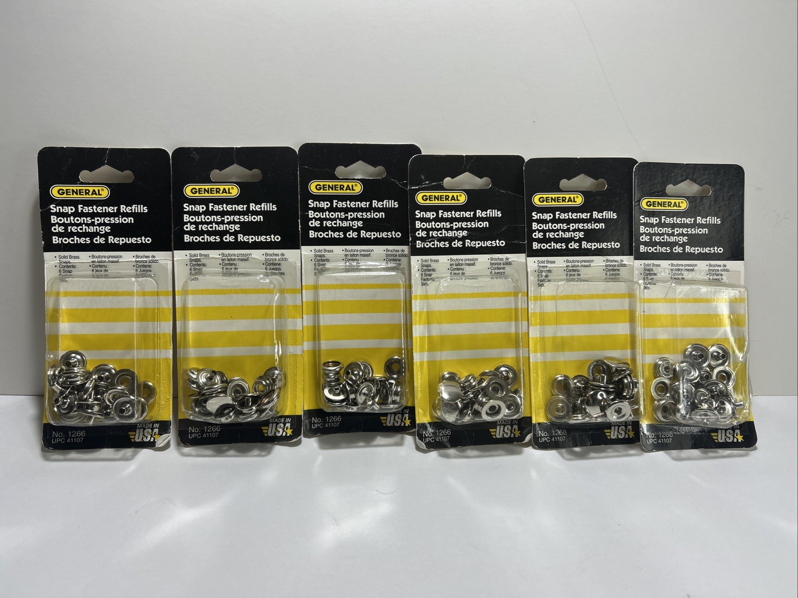 GENERAL TOOLS SNAP FASTENER KIT & REFILLS  1266 UPC 41107 Made In USA X6