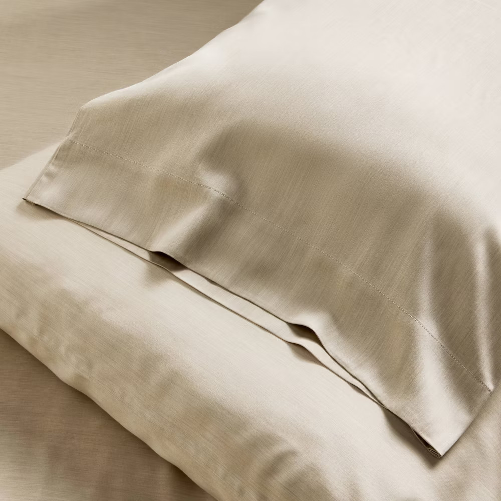 Queen 400 Thread Count Rayon from Bamboo Sheet Set Light Olive Green