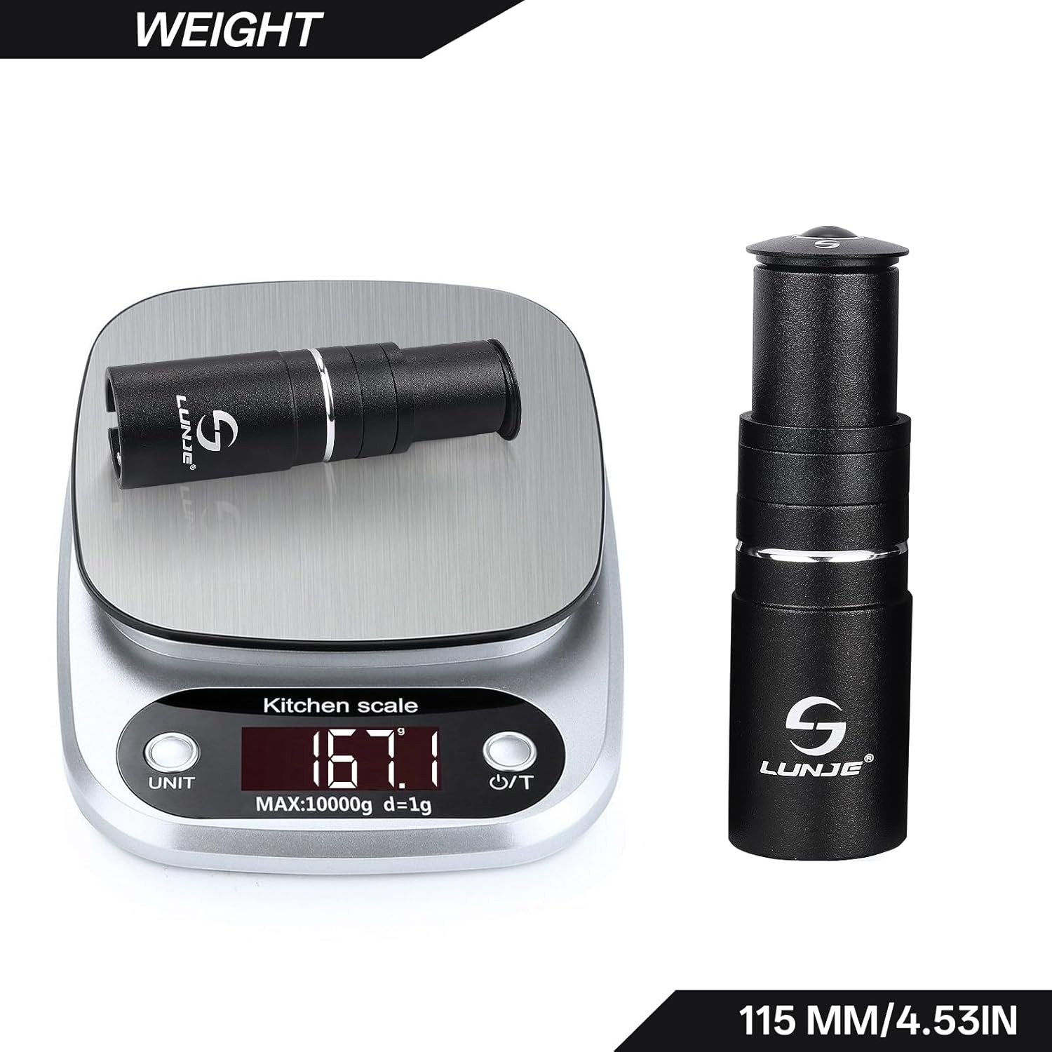 Bike Stem Riser Extender - 1-1/8" 28.6Mm Fork Bicycle Stem Riser, 6 Sizes (90/11