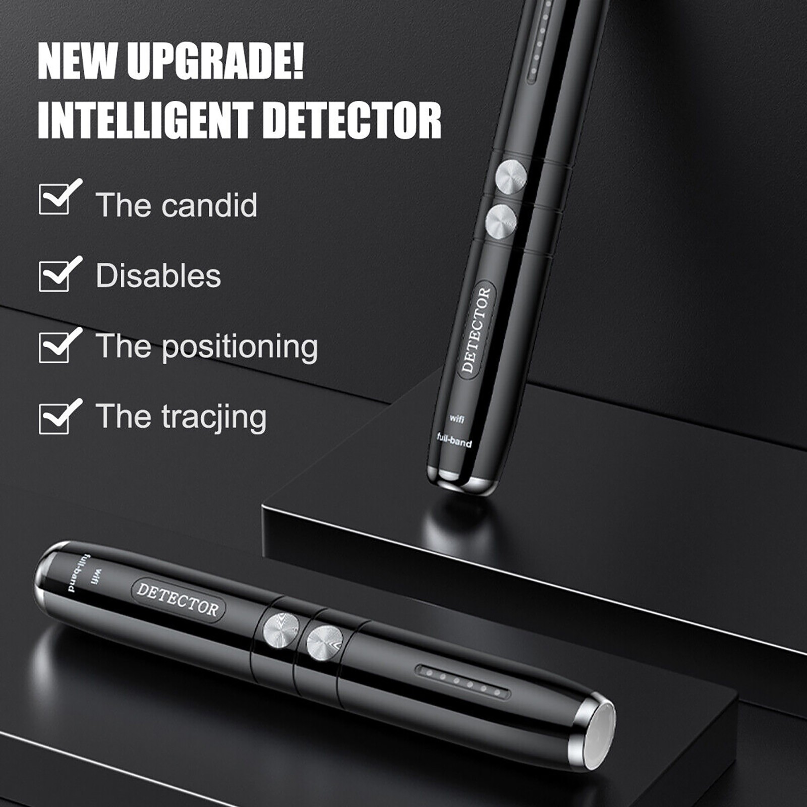 GPS RF Signal Detector Pen Anti-Spy Hidden Camera GSM Audio Bug Finder Recharge