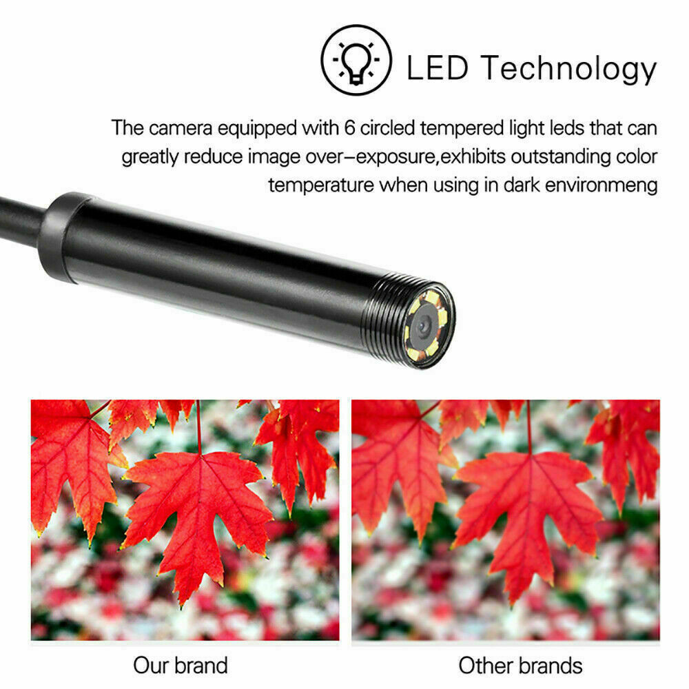 Endoscope HD Camera USB Type-C Waterproof Borescope Snake Inspection For Android