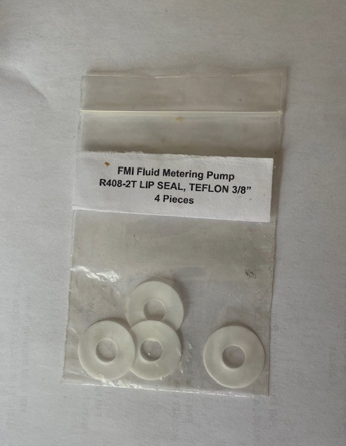 FMI Fluid Metering Pump  R408-2T LIP SEAL, TEFLON 3/8” PK/4