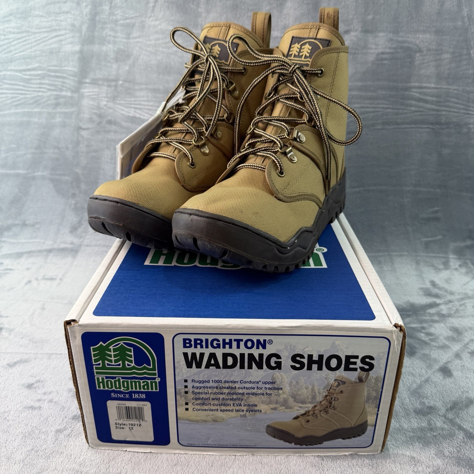 Hodgman Brighton Wading Shoes Boots Lug Sole Style 19212 Mens 12 Fishing NIB Y60