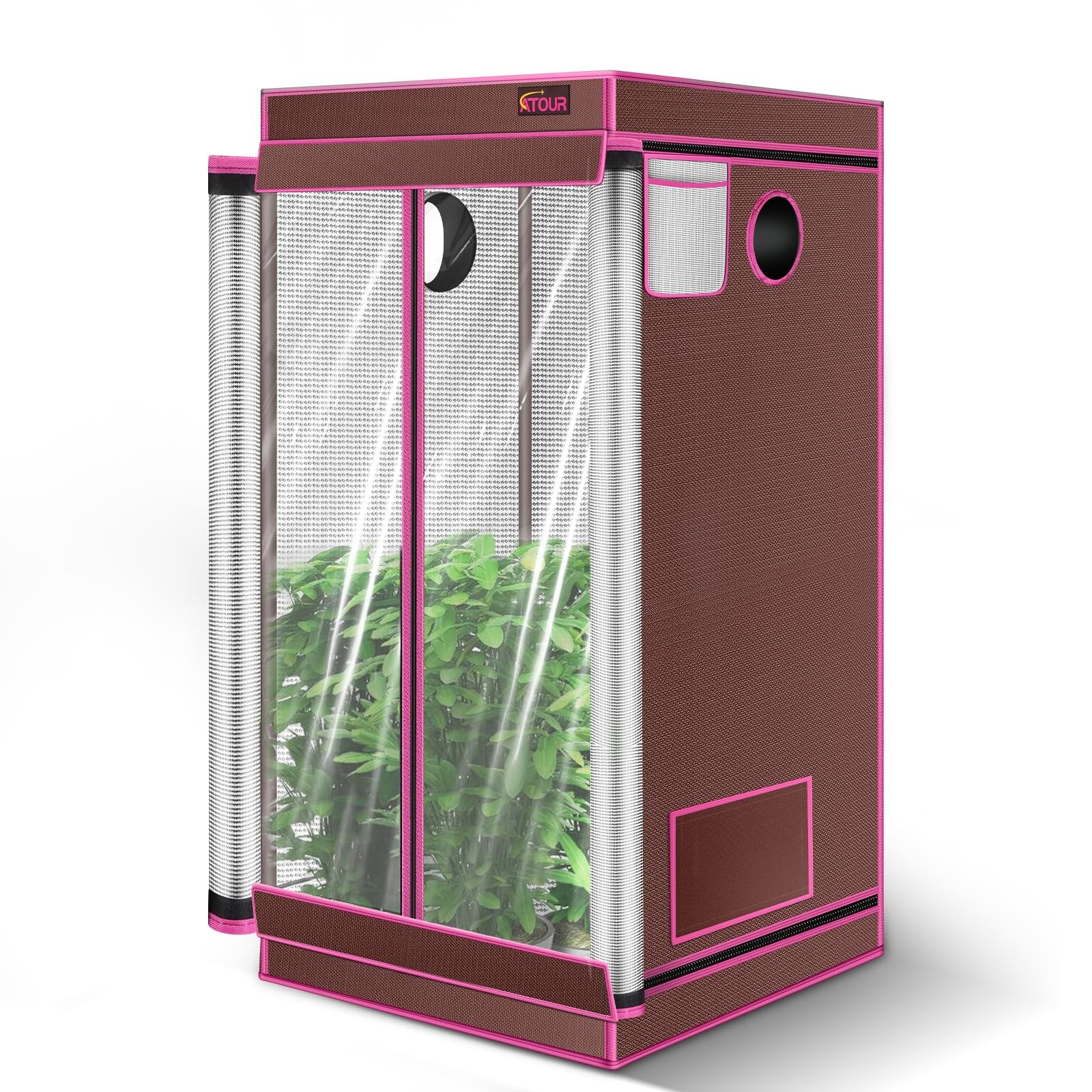 Grow Tent ATOUR 24x24x63 1680D Mylar Hydroponic Waterproof