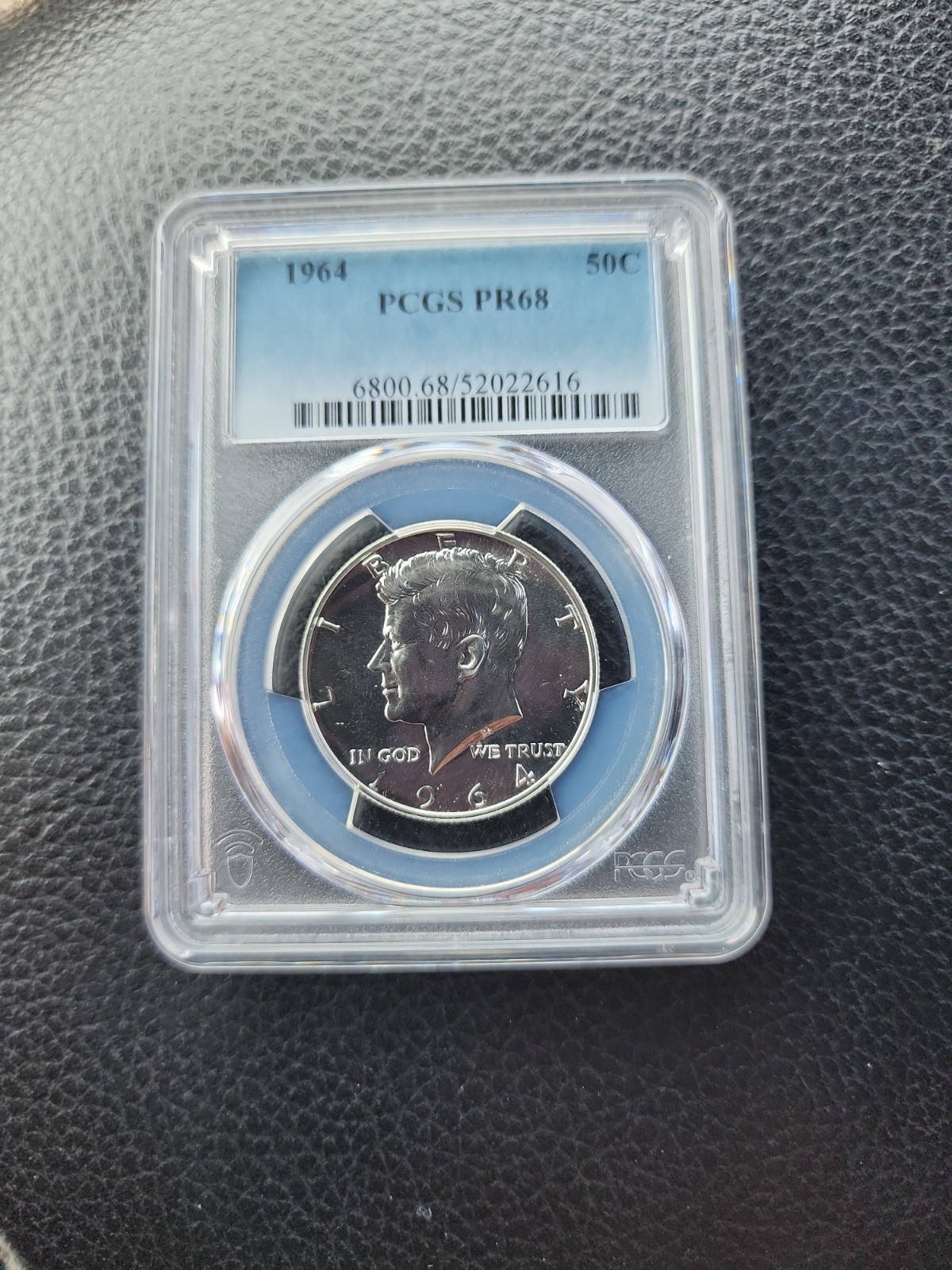 1964 50c KENNEDY Silver Half Dollar ACCENTED HAIR PR68 Rare Graded USA Coin