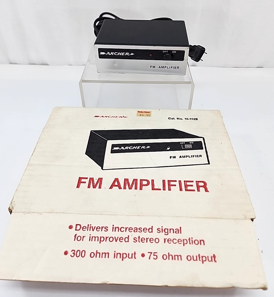 Archer Radio Shack FM Amplifier 15-1122 Antenna Booster New Old Stock
