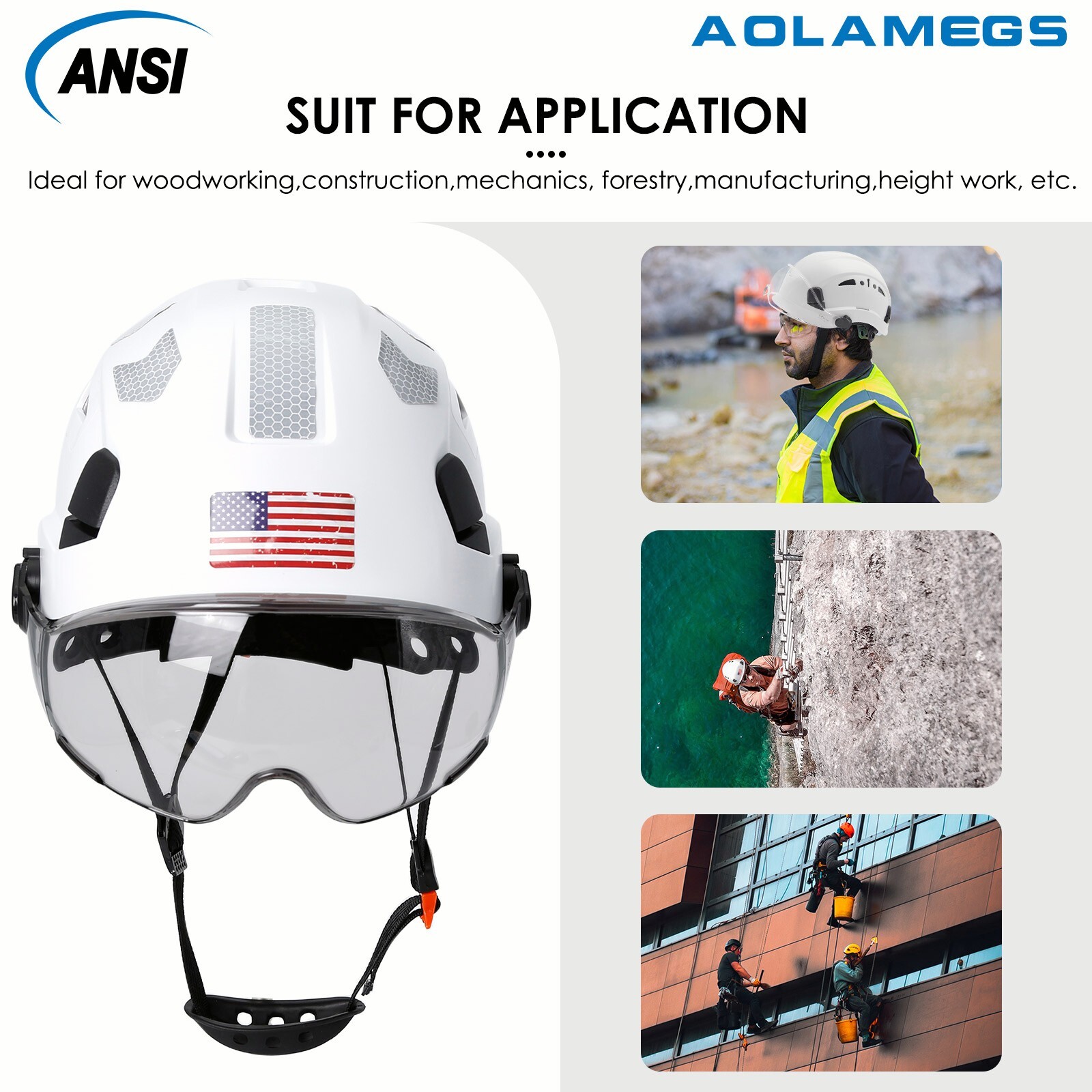 Safety Helmets with Visor Hard Hat with Goggles Rescue Construction Working Cap