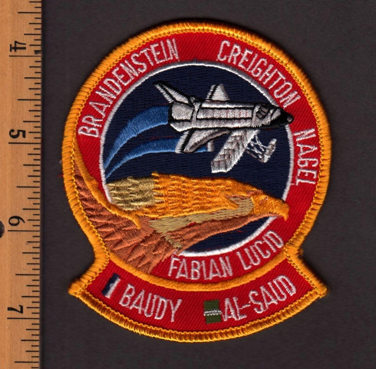 1985 Discovery STS-51-G (STS-25) Shuttle vintage embroidered patch (A6