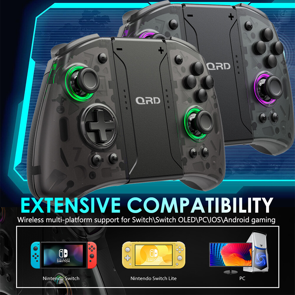 QRD Stellar T5 Wireless Joy-pad for Nintendo Switch OLED Lite PC IOS Android