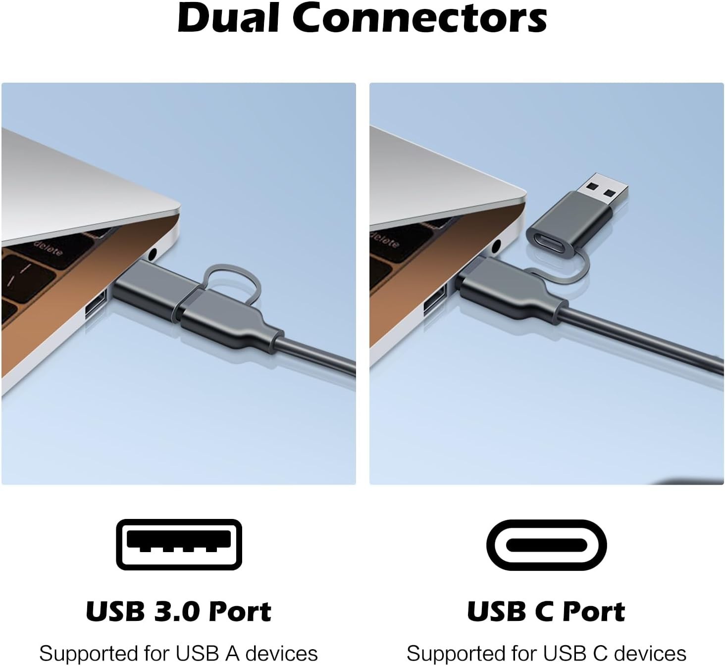 4 in 1 USB C Memory Card Reader SD MS CF TF Adapter Supports Simultaneous Read