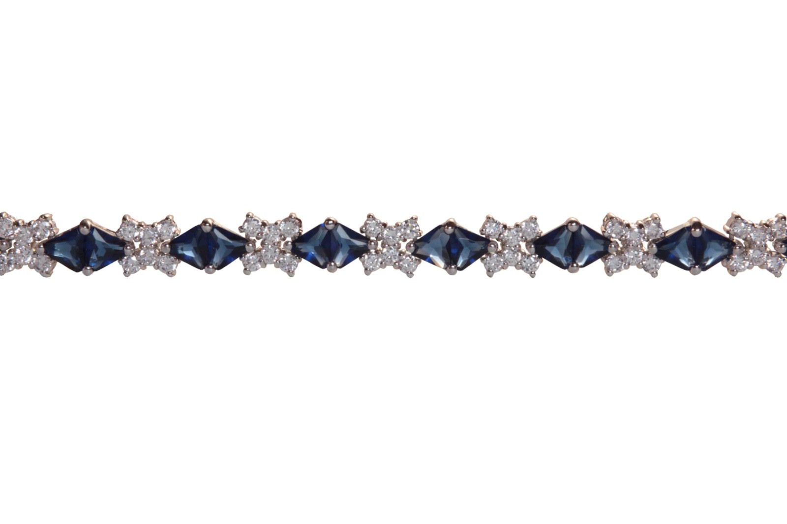 Jewelry Components (3) 12" Lengths Ice Sapphire/Clear Sew On