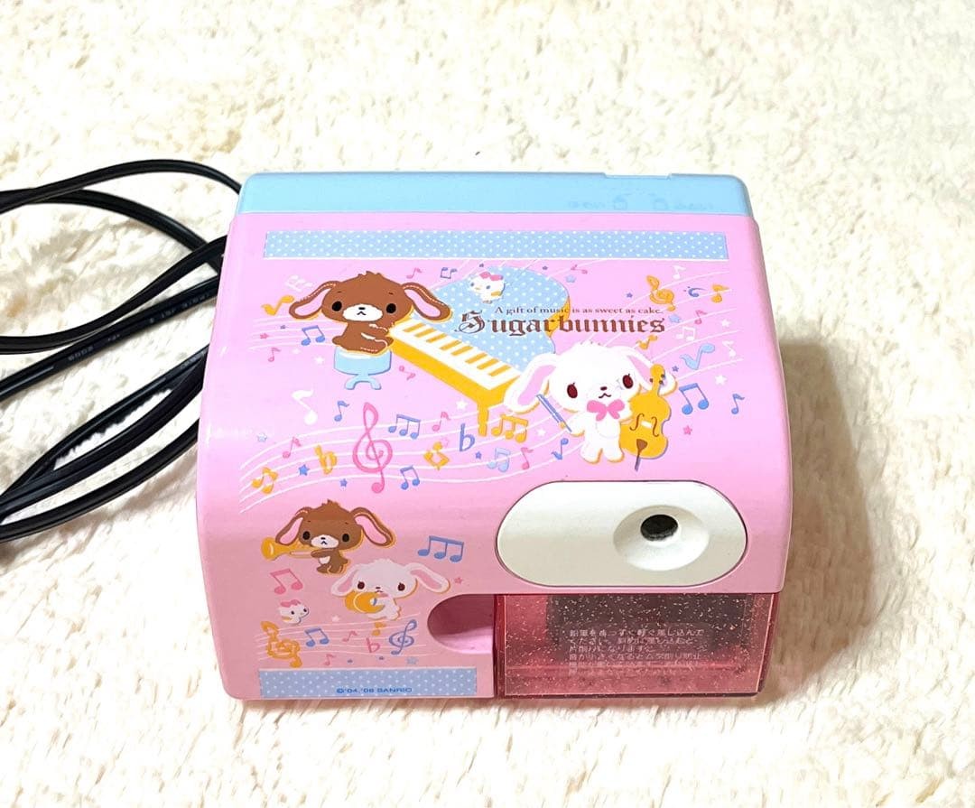 Sugar Bunnies Electric Pencil Sharpener Showa Tested Retro Stationery Items JP