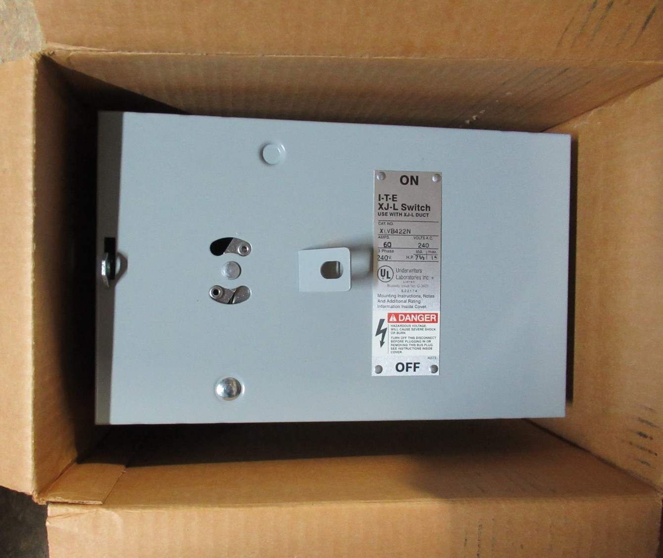 ITE XLVB422N Busplug 60 Amp 240 Volt 3PH 4W Fusible XJ-L Busway -NEW-S
