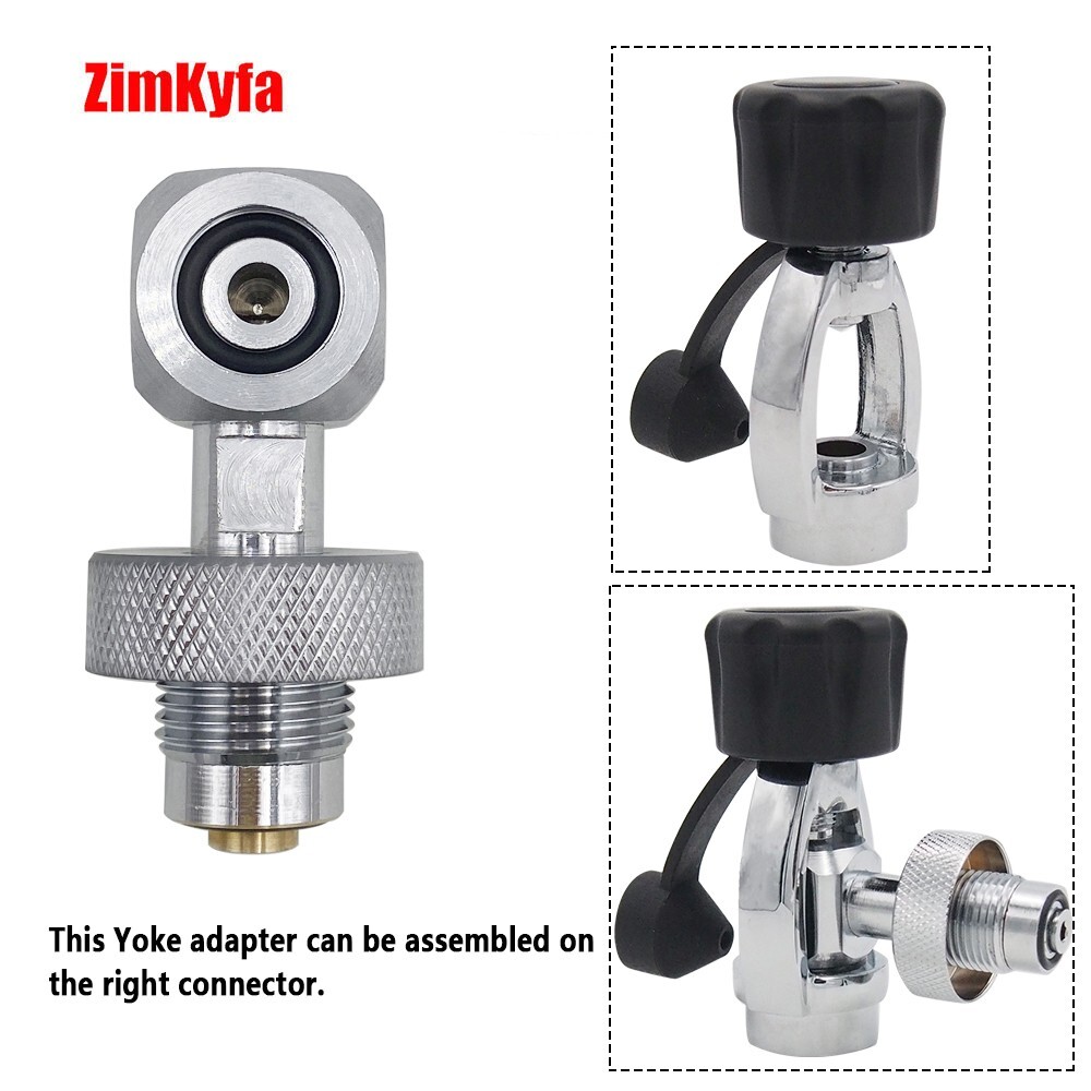 Air Diving Cylinder DIN to Standard Yoke Filling Adapter for Scuba Tank / Valve